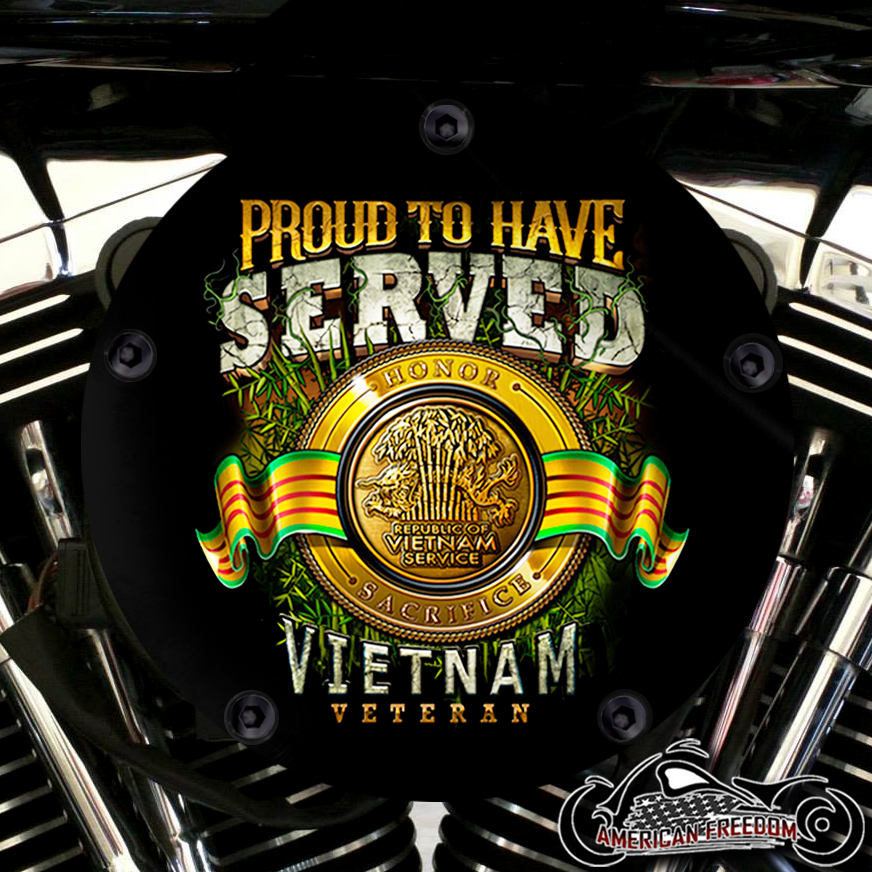 Harley Davidson High Flow Air Cleaner Cover - Vietnam Proud
